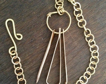 Bronze Toiletry Set on a Chain