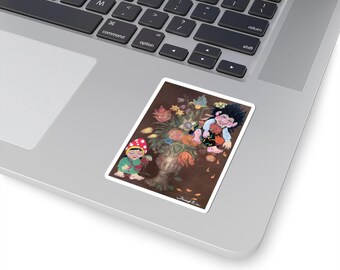 Troll Fall is Here with Cordelia and Lucinda, Kiss-Cut Sticker