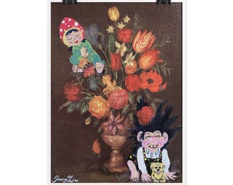 Troll Spring in Bloom with Cordelia and Lucinda, Art Print Poster