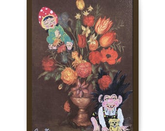 Troll-Frühlingsblüte mit Cordelia und Lucinda, matte Leinwand, auf Keilrahmen gespannt, 1,25 Zoll