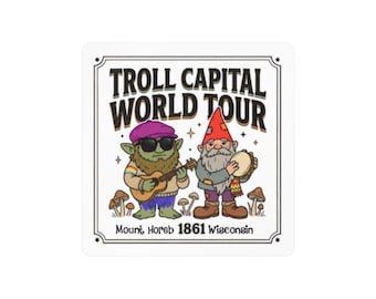 Troll Capital World Tour, konturgeschnittener Vinylaufkleber
