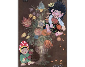 Troll Fall is Here with Cordelia and Lucinda, Art Print