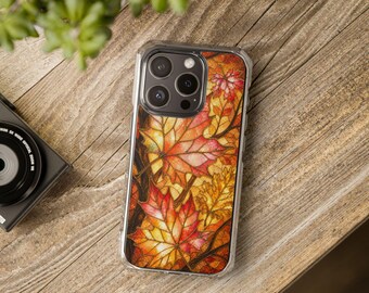 Autumn Maple Leaves Phone Case | MagSafe Impact Protection (iPhone 14-17 Pro Max)
