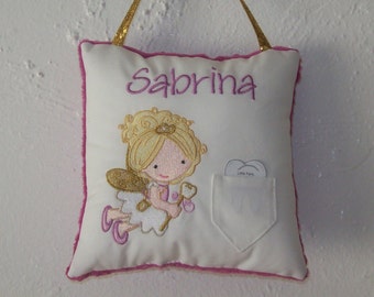 Tooth Fairy Pillow - op maat gemaakt: gepersonaliseerd borduurwerk