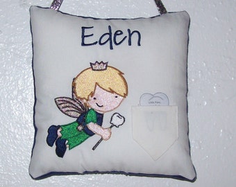 Tooth Fairy Pillow - custom/made to order: personalized embroidery