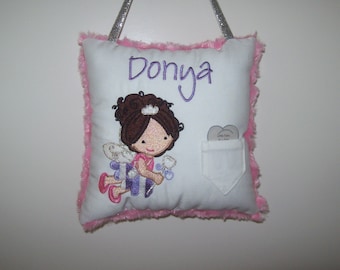 Tooth Fairy Pillow - custom/made to order: personalized embroidery