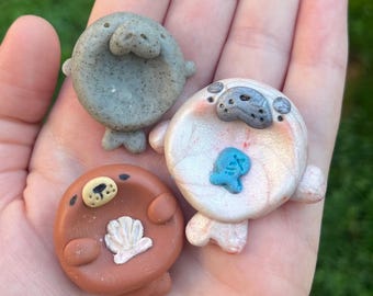 Seal Clay Worry Stones, 3 Styles