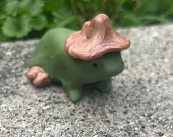 Cowboy Frog: Handmade Desk Buddy Figure
