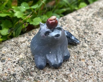Jimothy Raccoon with Apple Desk Buddy