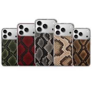Funda para teléfono con estampado de piel de serpiente y pitón para iPhone 18 17 16 15 14, Samsung Galaxy S26 S25 S24, Google Pixel 11 10 9 8, funda con estampado de reptil.