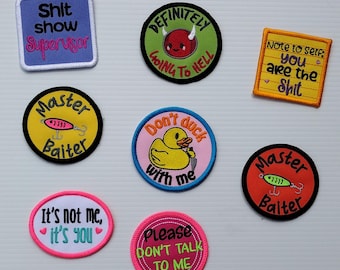 Naughty Embroidered Patches | Funny Risqué Sew-On Designs