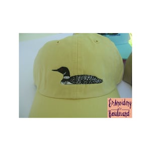 Loon Hat, Embroidered Loon Cap, Loon Cap, Loon Gift, Loon Baseball Cap, Wildlife Cap