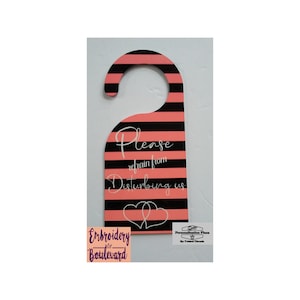 Double Sided Door Hanger Do Not Disturb & Clean Room Now, Hotel Door Hanger, Couples Do Not Disturb Sign