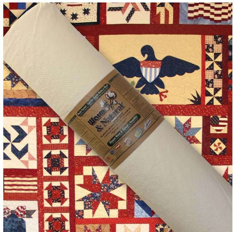 Warm & Natural Quilt Batting 124 wide 30 Yard Bolt Etsy