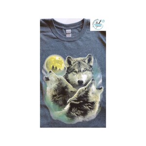 Wolf Pack Graphic T-shirt, Realistic Design image 3