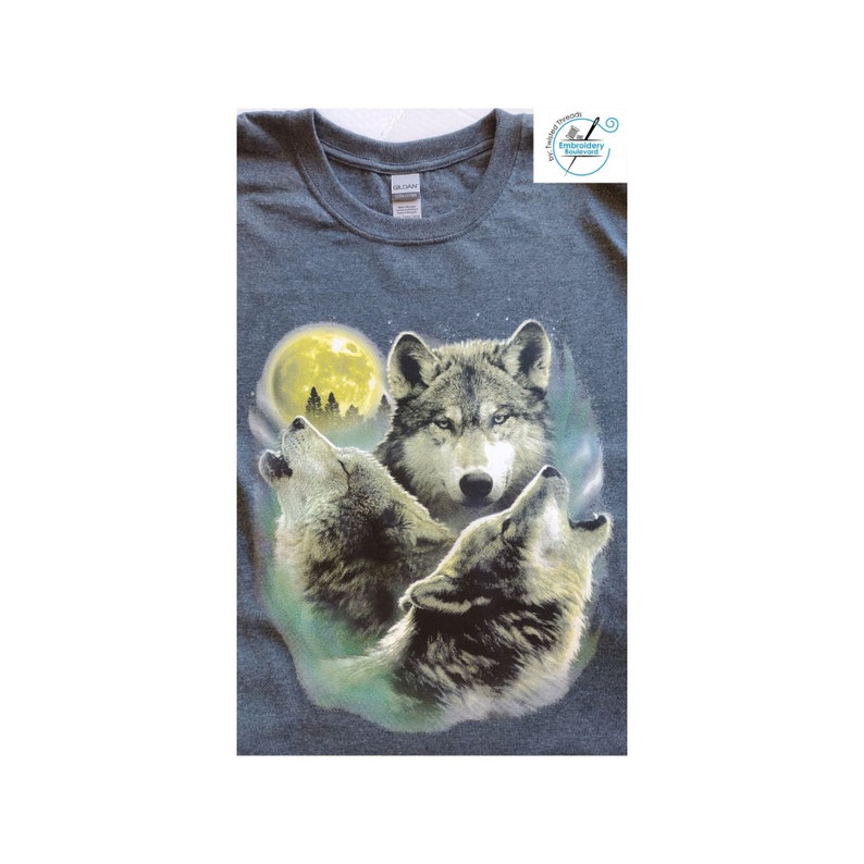 Wolf Pack Graphic T-shirt, Realistic Design image 3