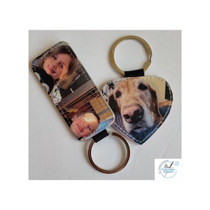 Personalized Photo Keyring (Vegan Leather), Your Photo on a Keychain