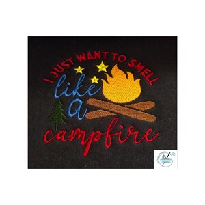 Embroidered Kid&#39;s Camping Hoodie, Youth Camping Hoodie, Child Size Embroidered Camping Hooded Sweatshirt