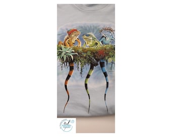 Reggae Iguana Graphic T-Shirt – Tropical Vacation Beach Tee