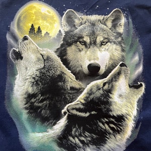 Wolf Pack Graphic T-shirt, Realistic Design image 2