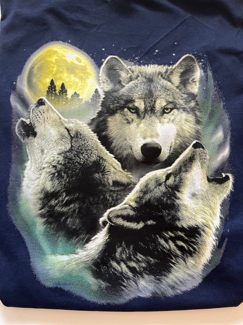 Wolf Pack Graphic T-shirt, Realistic Design image 2