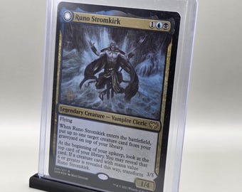 Magic The Gathering Card Holder - Sleek Toploader Display Stand | 3D Printed Low-Profile Trading Card Holder for MTG Cards & Toploaders
