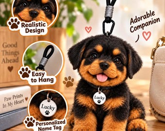 Custom Pet Plush Charm, Personalized Pet Photo Keychain, Custom Dog Cat Keychain, Pet Lover Gift, Memorial Keepsake, Pet Bag Charm