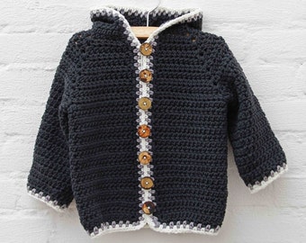 Crochet pattern Hooded Baby Jacket