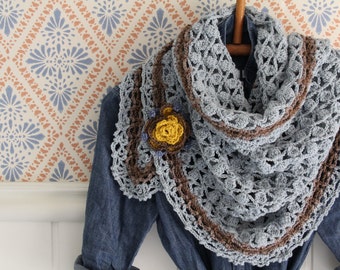 Crochet pattern Apple Picking Shawl