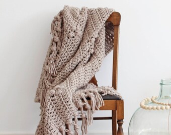 Crochet pattern Pebble Stone Throw