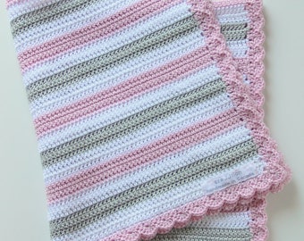 Crochet pattern newborn baby blanket