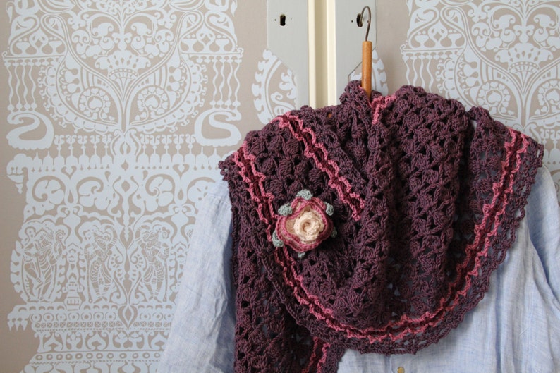 Crochet pattern Apple Picking Shawl image 2