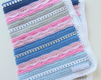 Crochet pattern newborn baby blanket