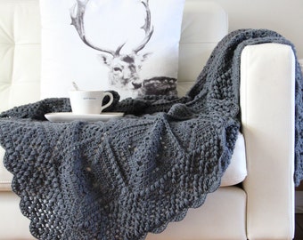Patrón de crochet Hermosa manta