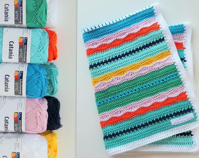 Crochet Kit Baby Blanket Pattern and Yarn Etsy