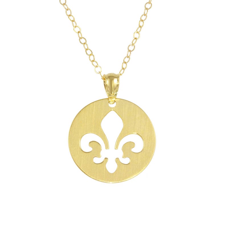 Fleur De Lis Necklace in Sterling Silver With Matte Finish Etsy