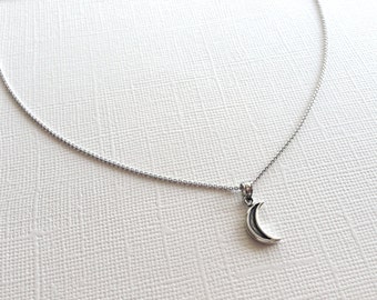 Over the Moon Necklace in Sterling Silver