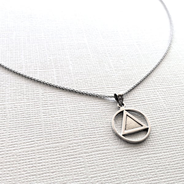 Triangle Necklace in Sterling Silver