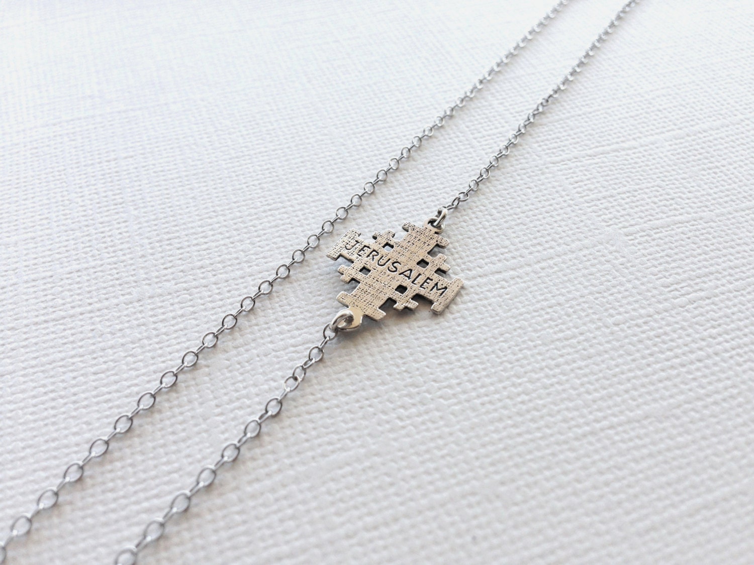 Weisinger Designs Pearl Jerusalem Cross Necklace main image 1