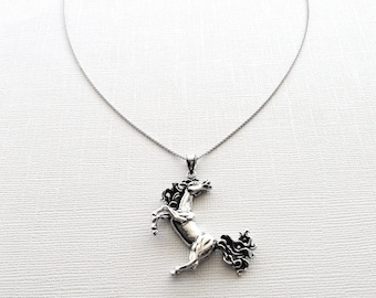 Horse Necklace in Sterling Silver, Horse Jewelry