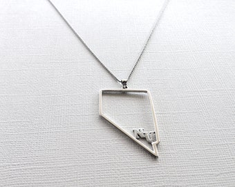 Nevada State Necklace in Sterling Silver