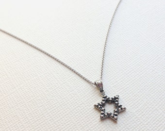 Star of David Necklace in Sterling Silver