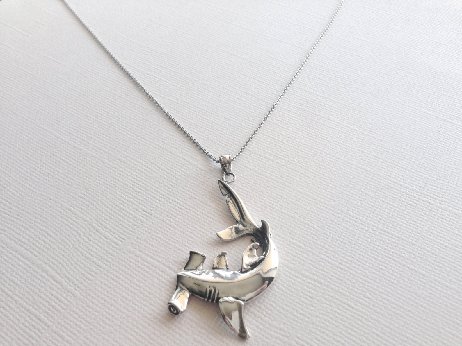 Hammerhead Shark Necklace in Sterling Silver Fish Jewelry Etsy