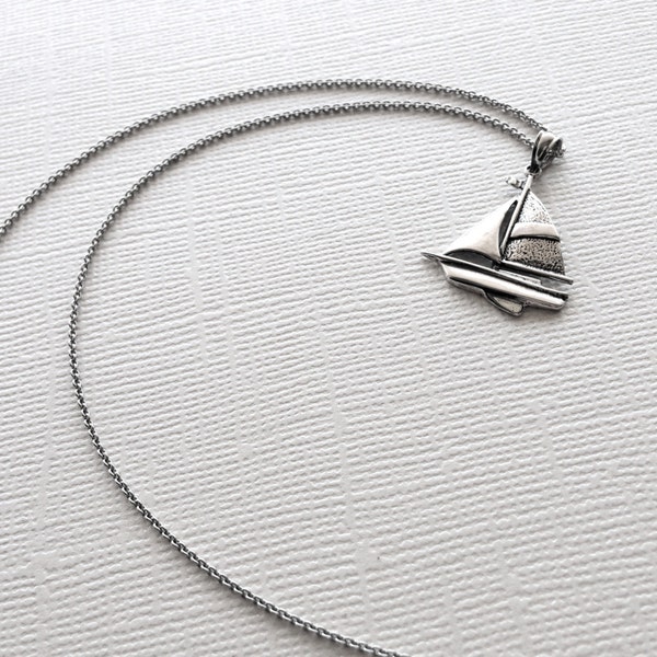 Sailboat Necklace in Sterling Silver