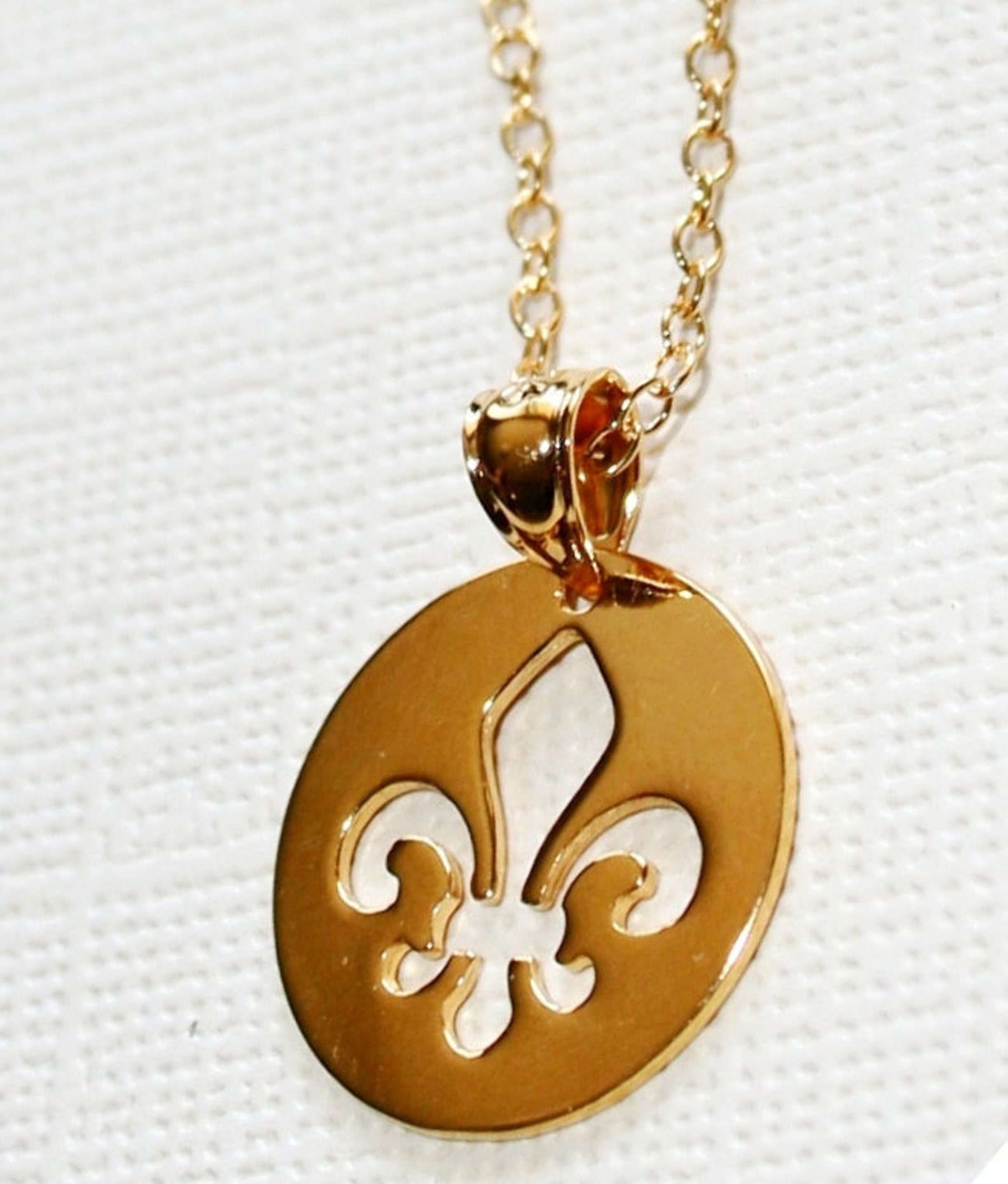 Fleur De Lis Necklace in Sterling Silver With Matte Finish Etsy