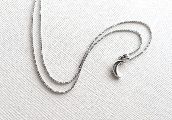 Over the Moon Necklace in Sterling Silver - Etsy