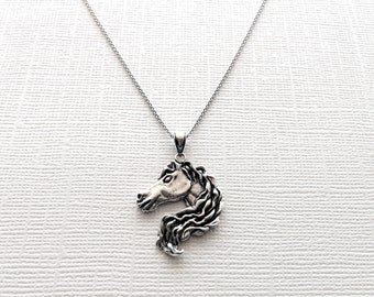 Majestic Horse Necklace in Sterling Silver. Horse Jewelry