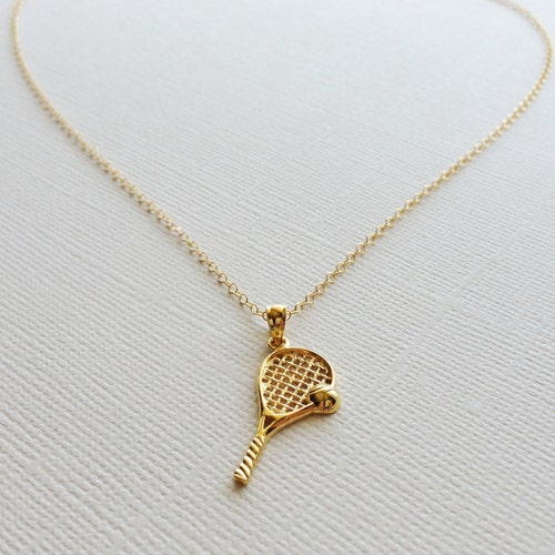 Tennis Racket Necklace in Sterling 