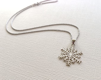 Snowflake Necklace in Sterling Silver