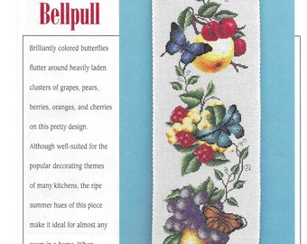 Fruit & Butterflies Bellpull PDF Pattern